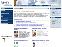 Tablet Screenshot of dimdi.de